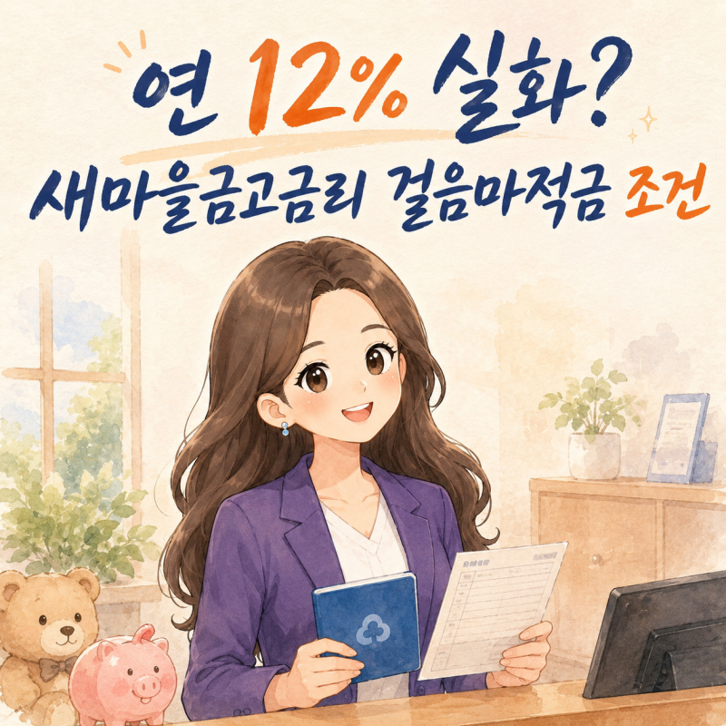 “연 12% 실화?” 새마을금고금리 걸음마적금 조건
