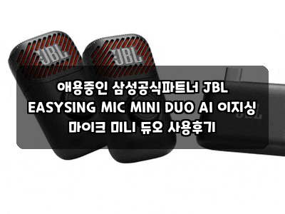 애용중인 삼성공식파트너 JBL EASYSING MIC MINI DUO AI 이지싱 마이크 미니 듀오 사용후기