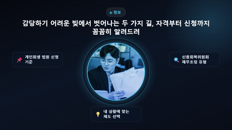 힘든 빚, 이제 그만! 개인회생 & 신복위 채무조정 완벽 가이드