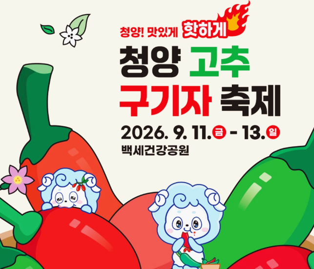 충남 가볼만한곳 9월 축제! 2026 청양 고추 구기자 축제 일정 가수 라인업 주차 꿀팁 총정리