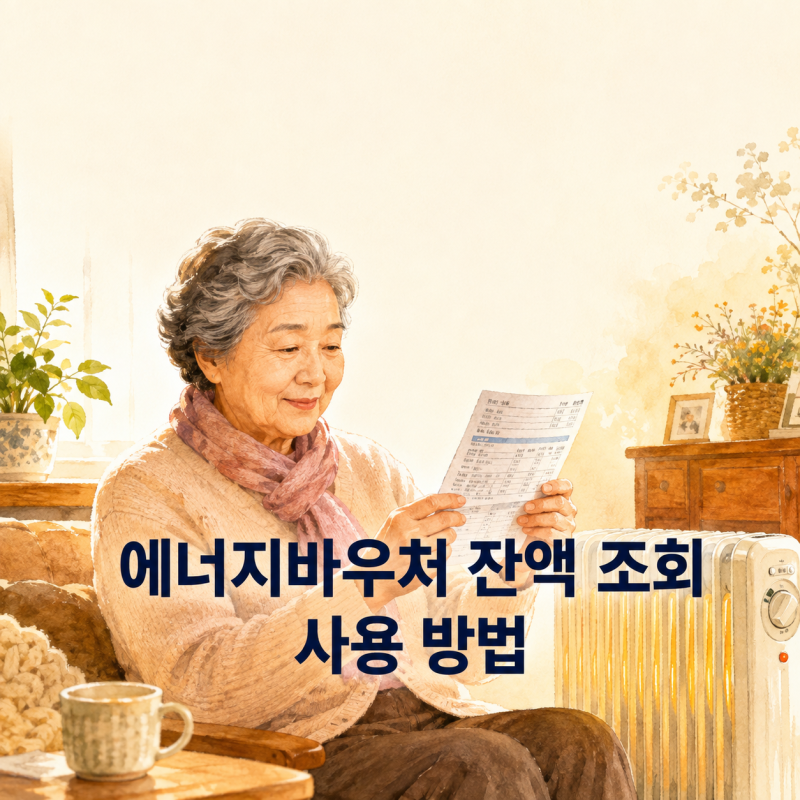 에너지바우처 잔액 조회와 사용 방법