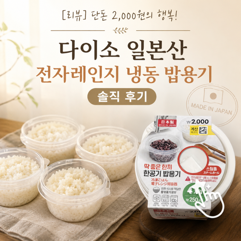 [리뷰] 단돈 2,000원의 놀라다! 다이소 일본산 전자레인지 냉동 밥용기 솔직 후기
