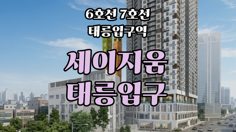 세이지움 태릉역입구역 서울 중랑구 청년안심주택모집공고 조건, 구비서류 정리