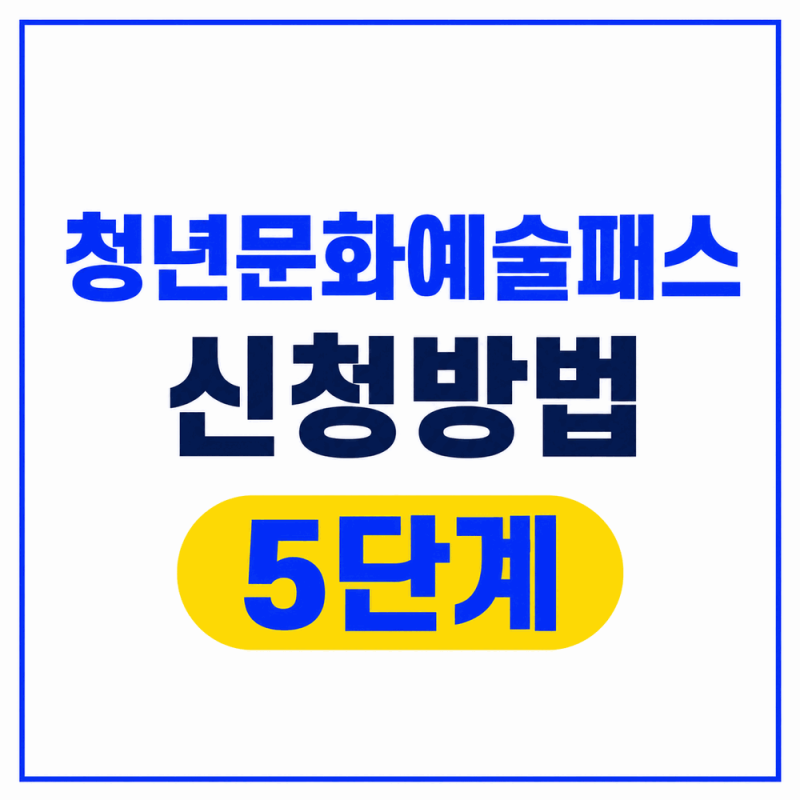 청년문화예술패스 신청방법 5단계, 발급 후 온라인 예매까지