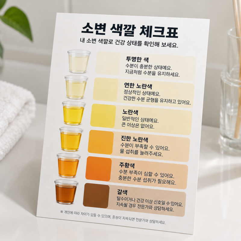 소변 색깔 진한 노란색인 이유