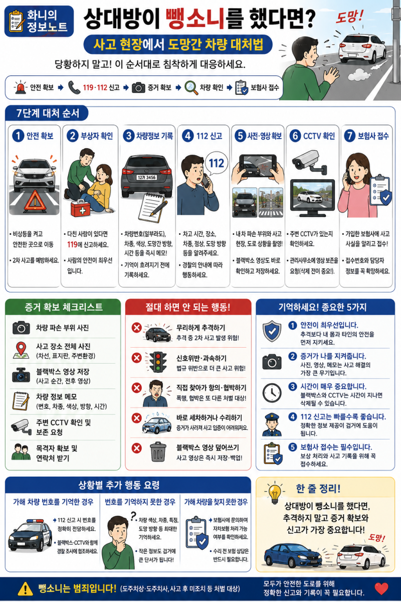 상대방이 뺑소니를 했다면?