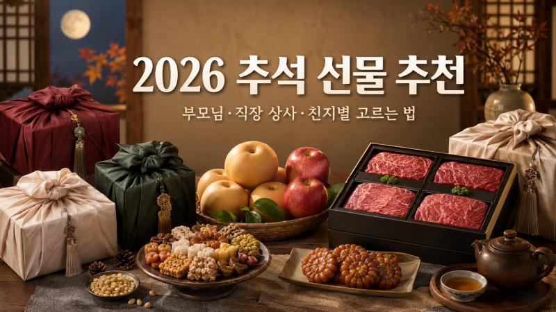 추석 선물 추천｜부모님·직장 상사·친지별 실패 없이 고르는 법