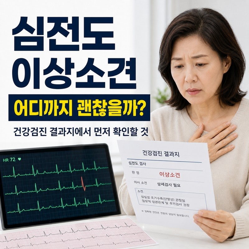 심전도 이상소견 나왔을 때｜부정맥·서맥·빈맥 뜻 정리