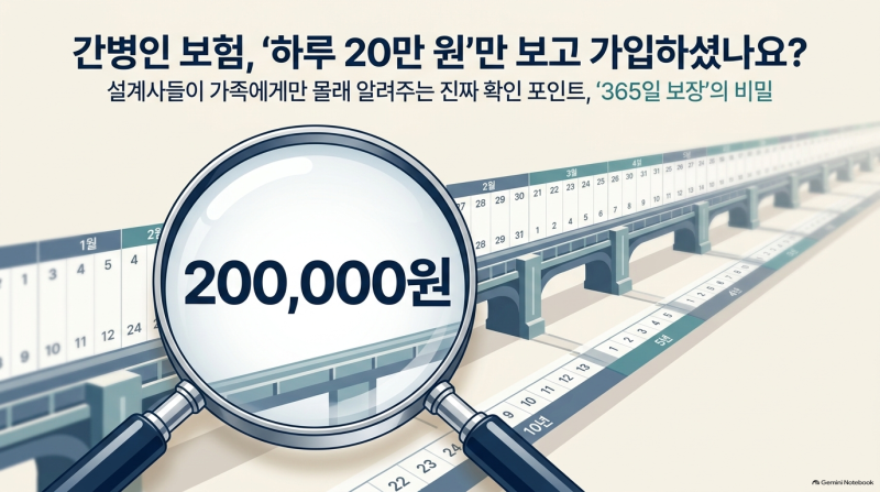 흥국화재 간병인 보험, 하루 20만원보다 ‘365일 보장’을 확인하세요