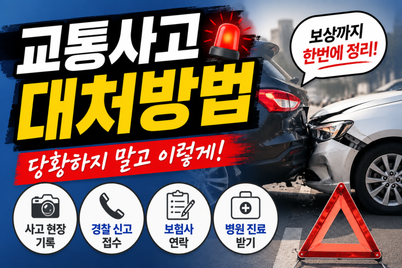 교통사고 대처 순서 및 병원선택 치료, 산재신청방법