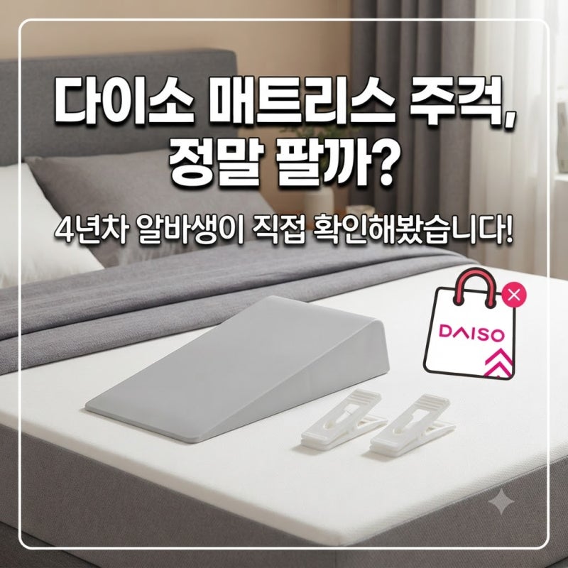 [다이소알바] 매트리스 주걱 판매할까?? (+ 침대시트고정집게)