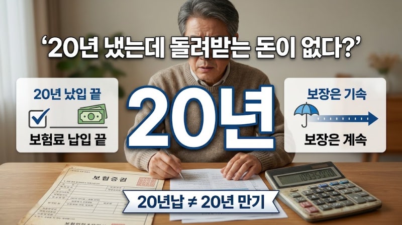 “보험료를 20년 냈는데 만기가 되면 돌려받는 돈이 없다고요?”｜순수보장형과 만기환급형....