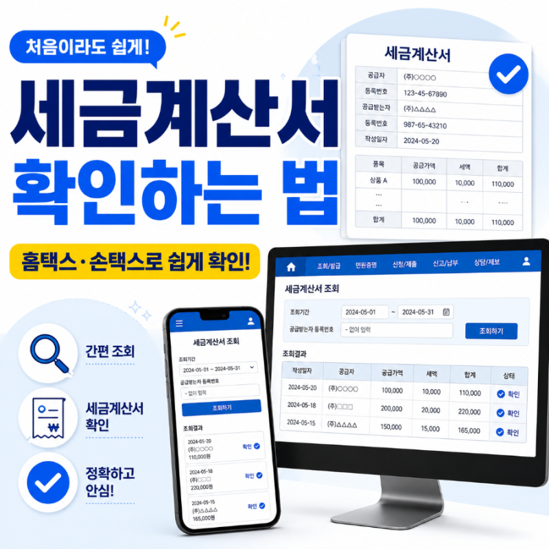 세금계산서 확인하는 법｜홈택스·손택스에서 전자세금계산서 조회하기