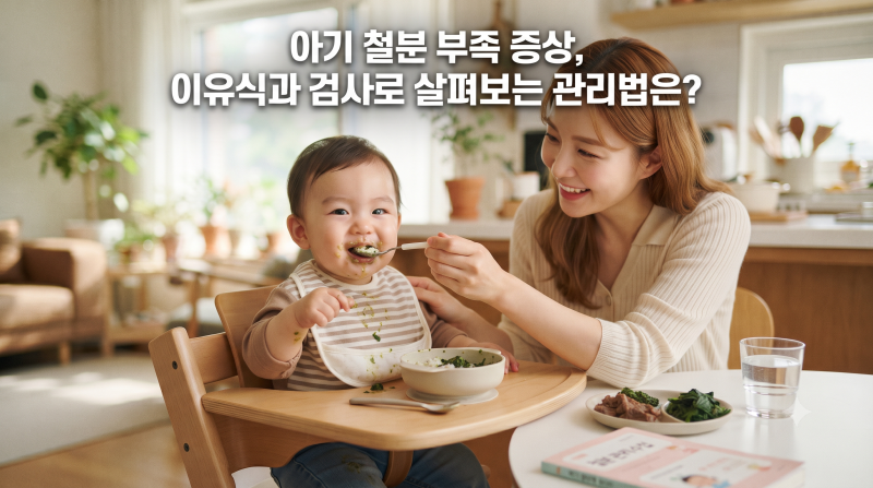 아기 철분 부족 증상 6가지, 이유식과 검사로 살펴보는 관리법