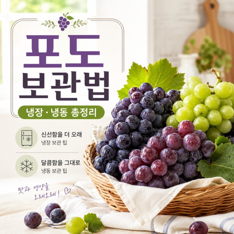 생활꿀팁 #023 |포도 보관법, 냉장부터 냉동까지 오래 보관하는 방법