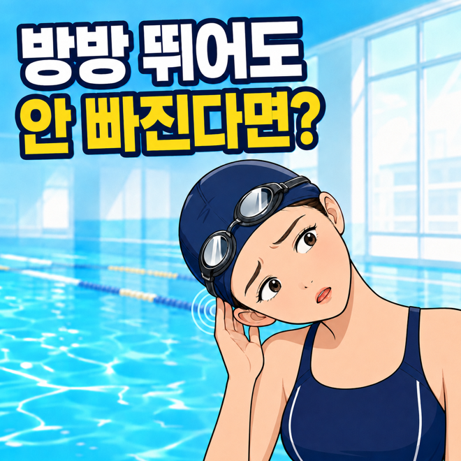 수영 후 귀에 물 안 빠질 때, 간단히 빼는 방법