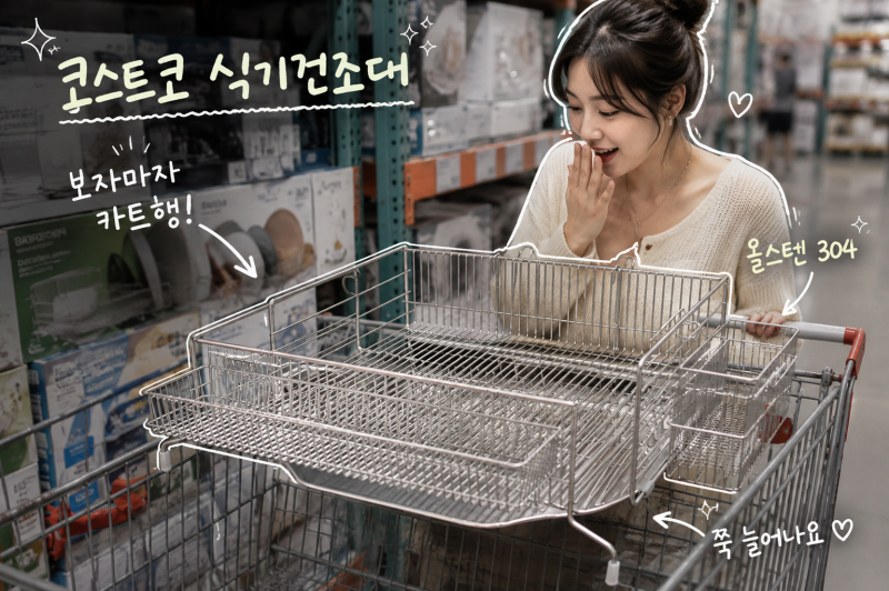 코스트코 또 일 냈네요” 주방 코너에 풀리자마자 카트마다 담기는 그 식기건조대