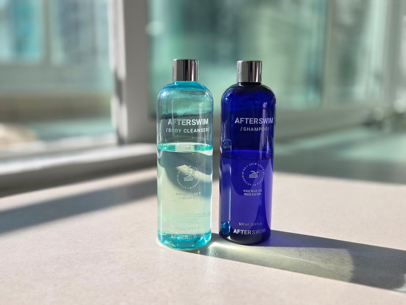 [내돈내산] 염소제거 샴푸 직접 써본 후기 ♂️| 에프터스윔 샴푸&바디워시 500ml 만다린바질....