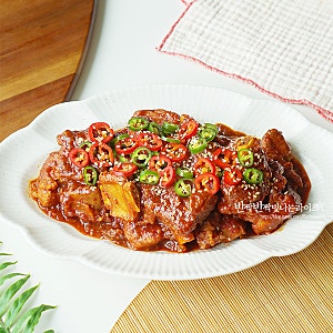 류수영 매운 돼지갈비찜 레시피 양념