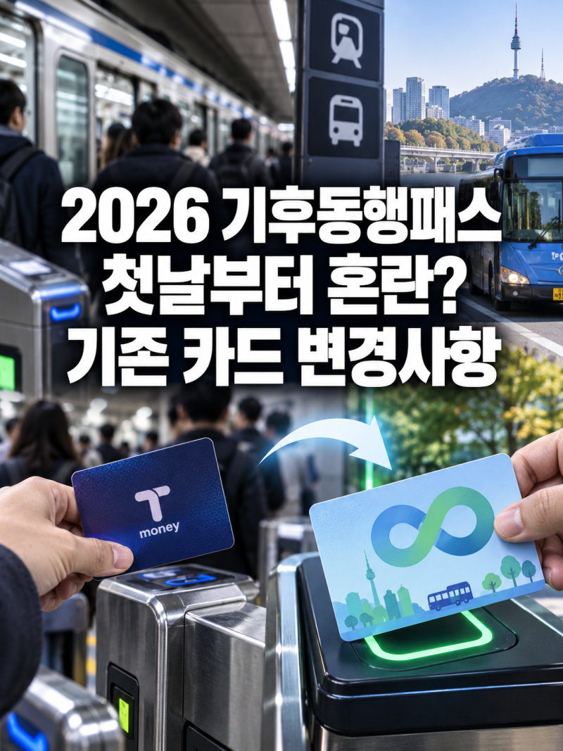 2026 기후동행패스 첫날부터 혼란? 기존 카드 이용자가 꼭 알아야 할 변경사항