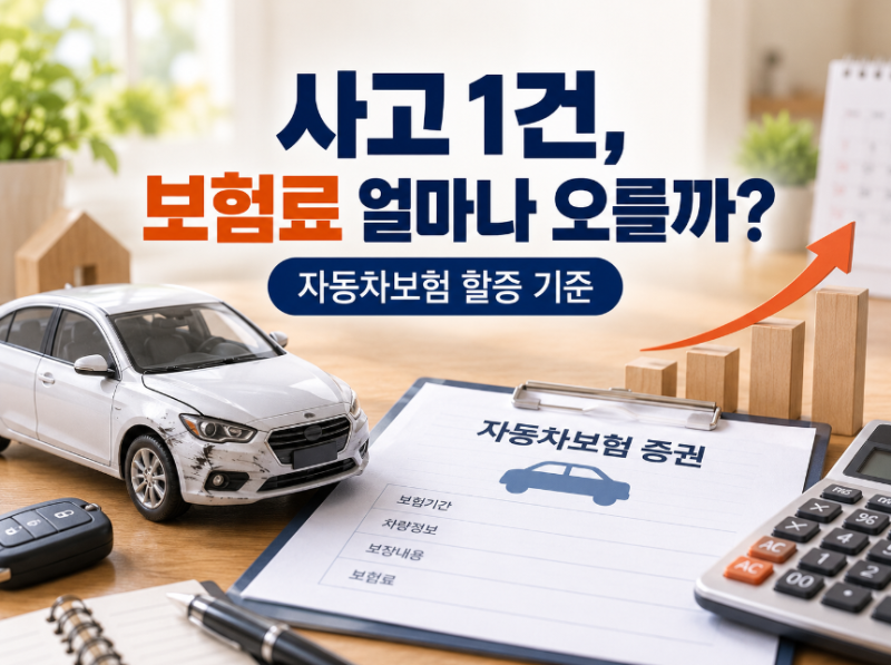 자동차보험 사고 1건이면 얼마나 오를까? 할증 기준 총정리