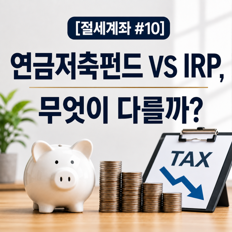 [절세계좌 #10] 연금저축펀드와 IRP 차이: 세액공제·투자상품·중도인출 비교