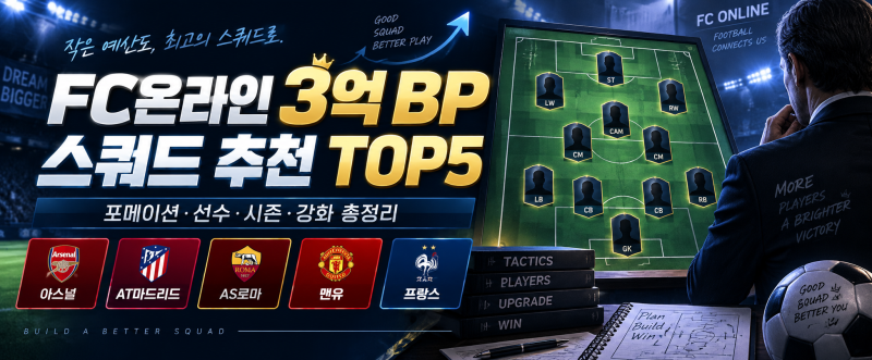 FC온라인 3억 BP 스쿼드 추천 TOP5｜선수 시즌·강화까지 총정리