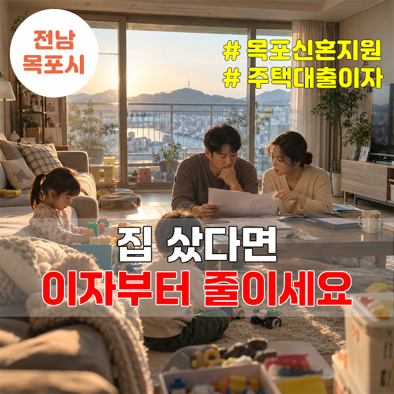 목포 신혼·다자녀 주택대출 이자 월 25만원, 최대 3년 지원