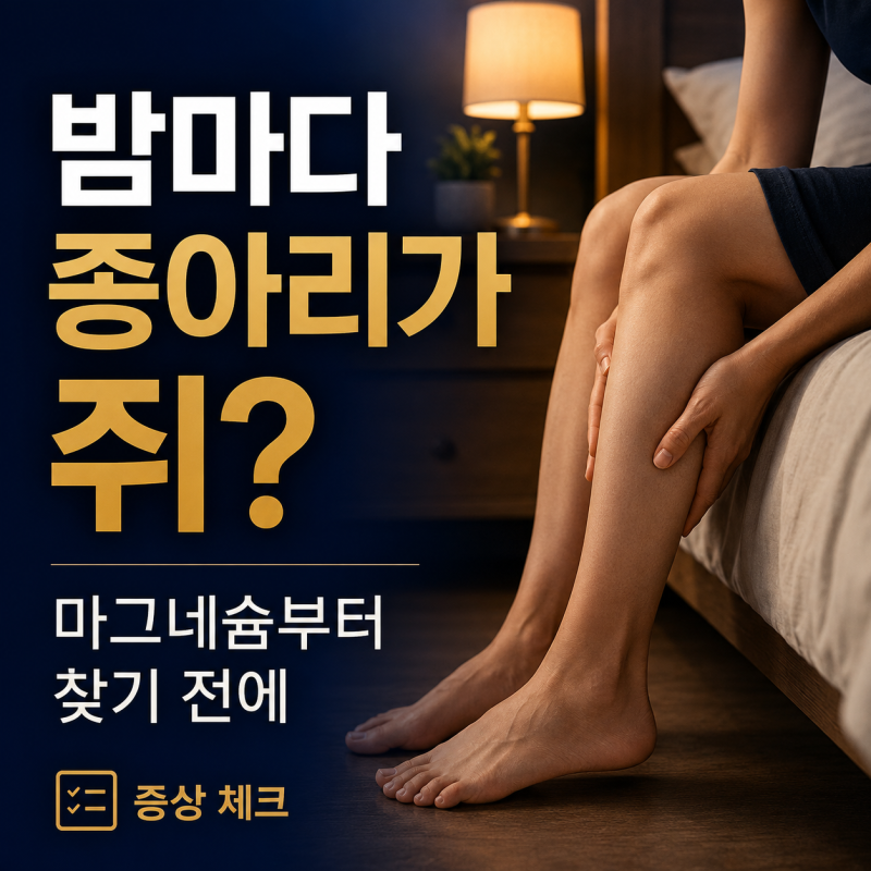 다리에 쥐 나는 이유, 자다가 종아리가 당길 때 마그네슘부터 찾아도 될까
