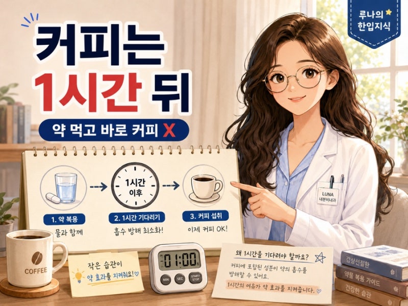 갑상선약 신지로이드 먹고 바로 커피 마셔도 될까? 갑상선약 복용법과 4시간 법칙