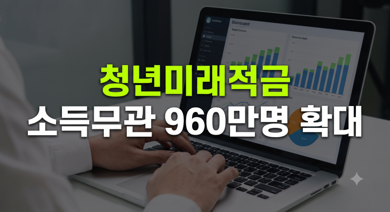 청년미래적금 가입조건 폐지 정리: 소득 무관 960만 명 확대와 만기 수령액