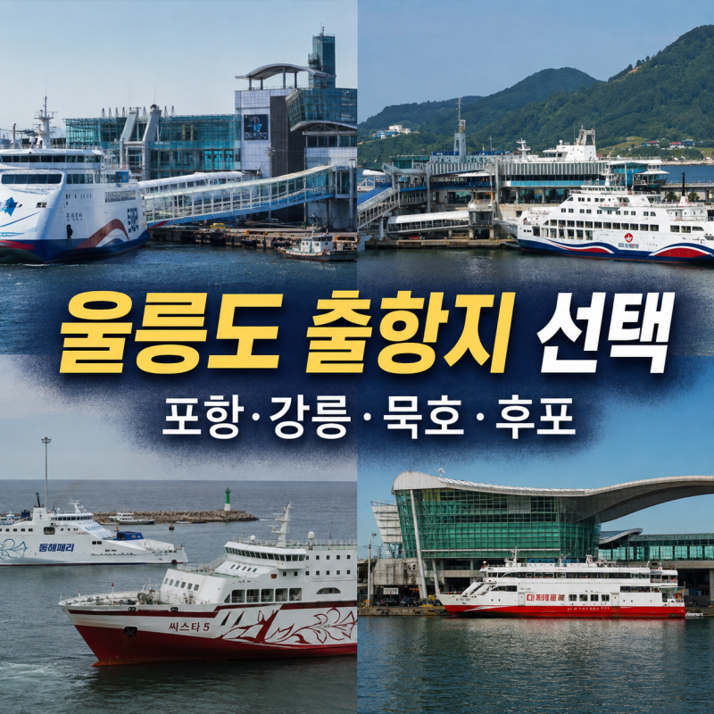 울릉도 출항지 선택법 포항·강릉·묵호·후포 어디서 탈까