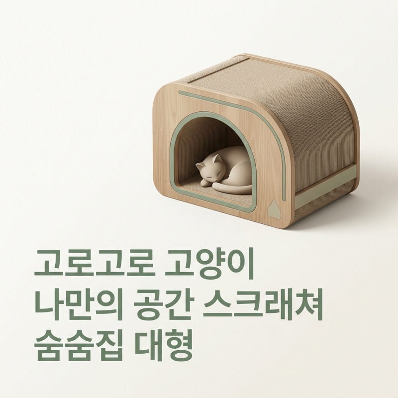 고로고로 고양이 나만의 공간 스크래쳐 숨숨집 대형