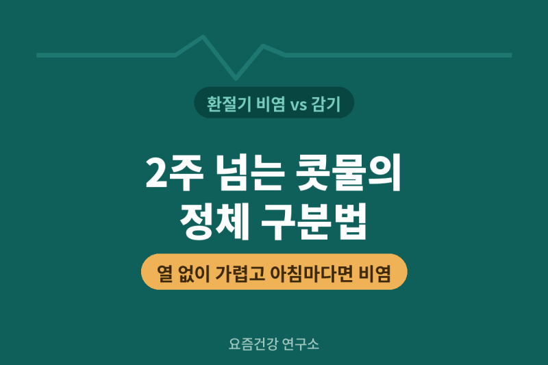 환절기 알레르기 비염 vs 감기 구분법 — 2주 넘는 콧물의 정체, 가을에 더 심해지는 이유