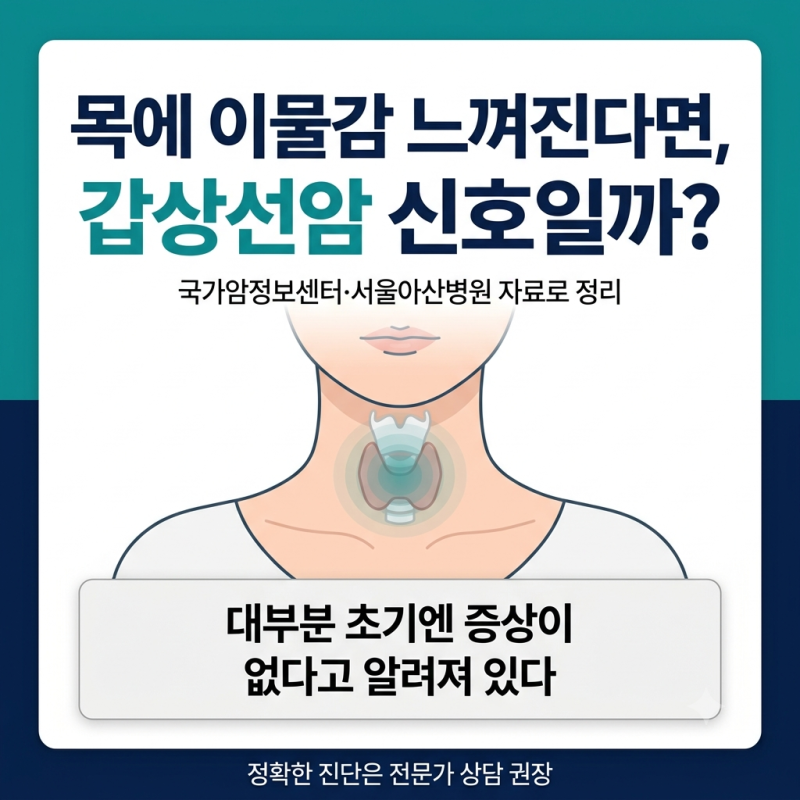 목에 이물감 느껴진다면, 갑상선암 신호일까?