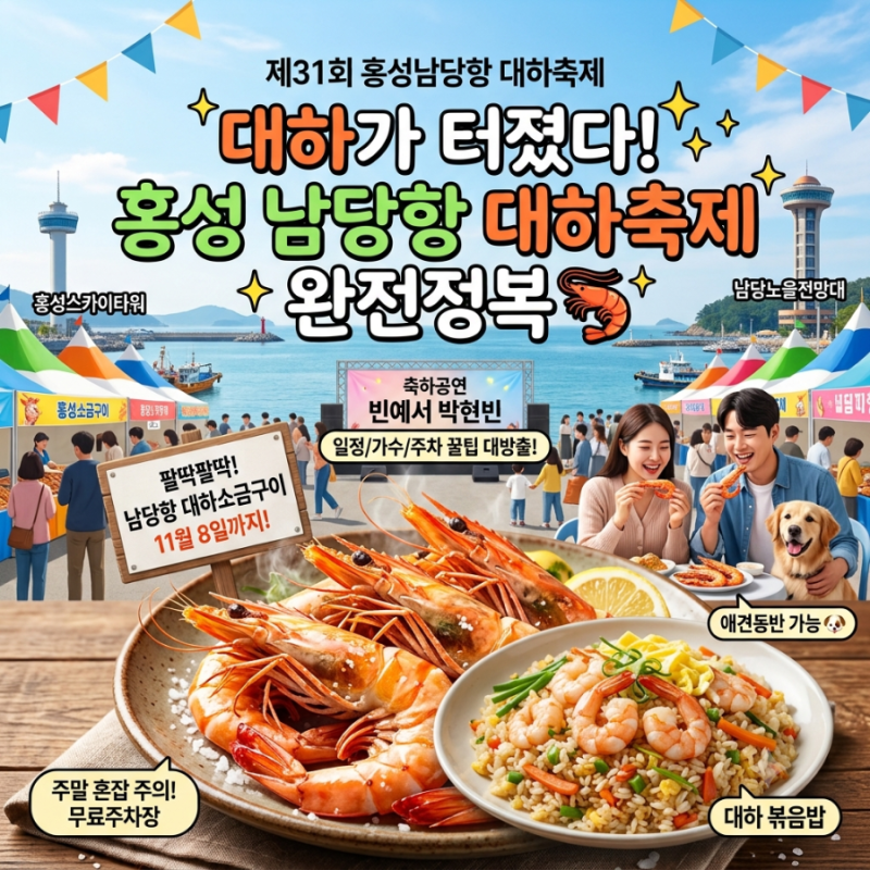 홍성남당항 대하축제 일정 가수 주차 애견동반 식당 정보 총정리