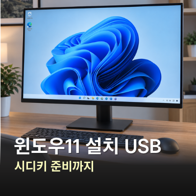 윈도우11 설치 USB 사용 방법부터 Windows 11 시디키 준비까지