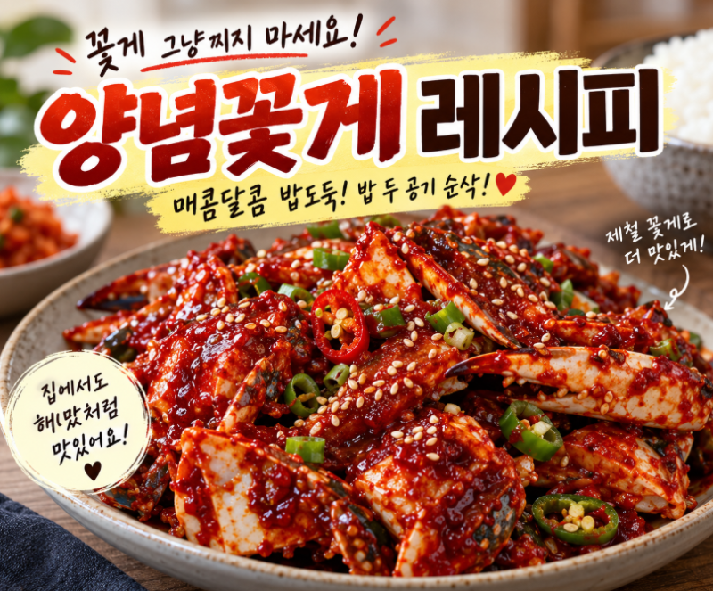 꽃게 그냥 찌지 마세요, 밥 2공기 순삭하는 양념꽃게 레시피