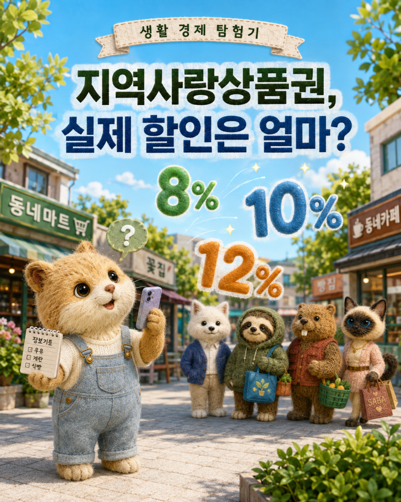 2026 지역사랑상품권 할인율, 10만원 쓰면 실제 얼마 아낄까?