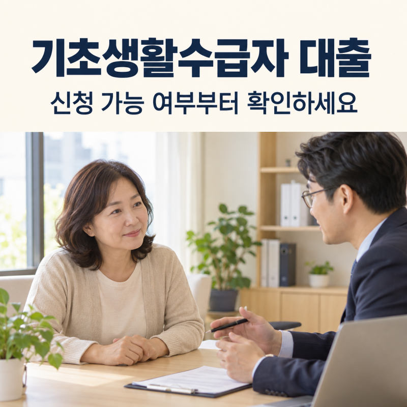 기초생활수급자 대출 가능할까? 신청 조건과 수급비 영향 정리