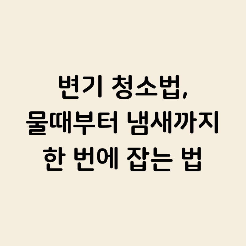 변기 청소법,물때부터 냄새까지 한 번에 잡는 방법