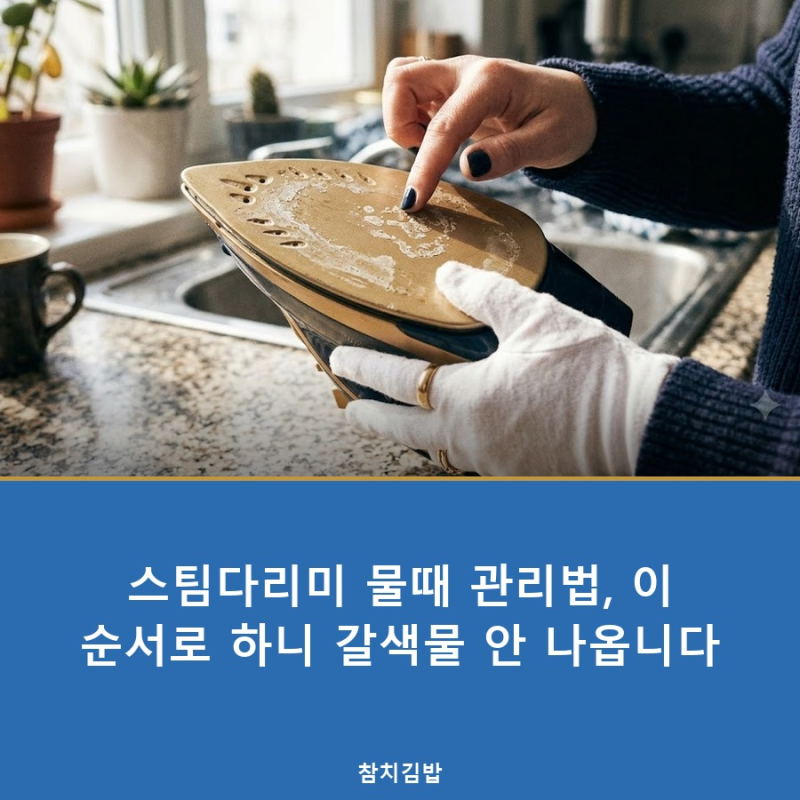스팀다리미 물때 관리법, 이 순서로 하니 갈색물 안 나옵니다