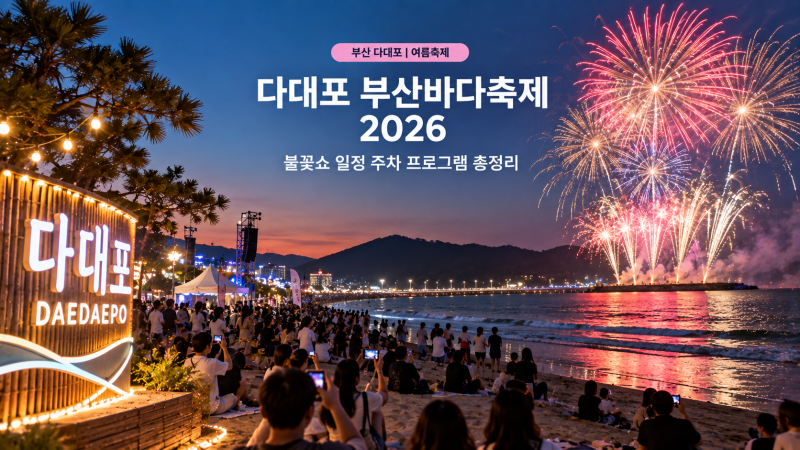 다대포 부산바다축제 2026 | 불꽃쇼 일정 주차 프로그램 총정리