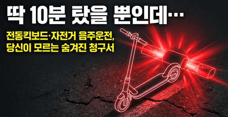 술 먹고 전동킥보드·자전거 타다 음주운전 걸리면 처벌 받나요? (범칙금·면허·구제 수칙 정....