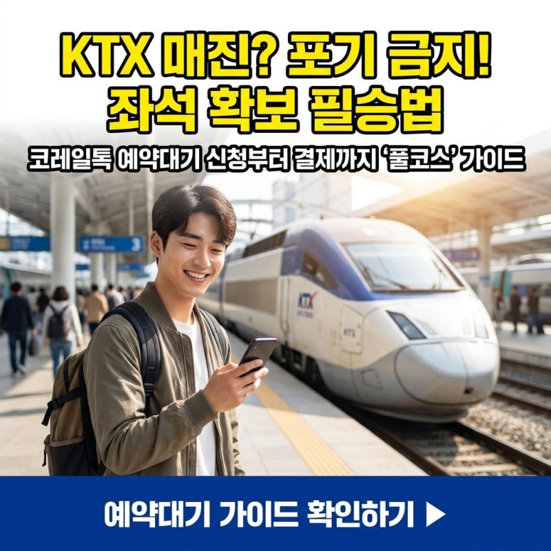 [코레일톡 활용] KTX 예약대기 신청부터 결제까지 풀코스 완벽 가이드