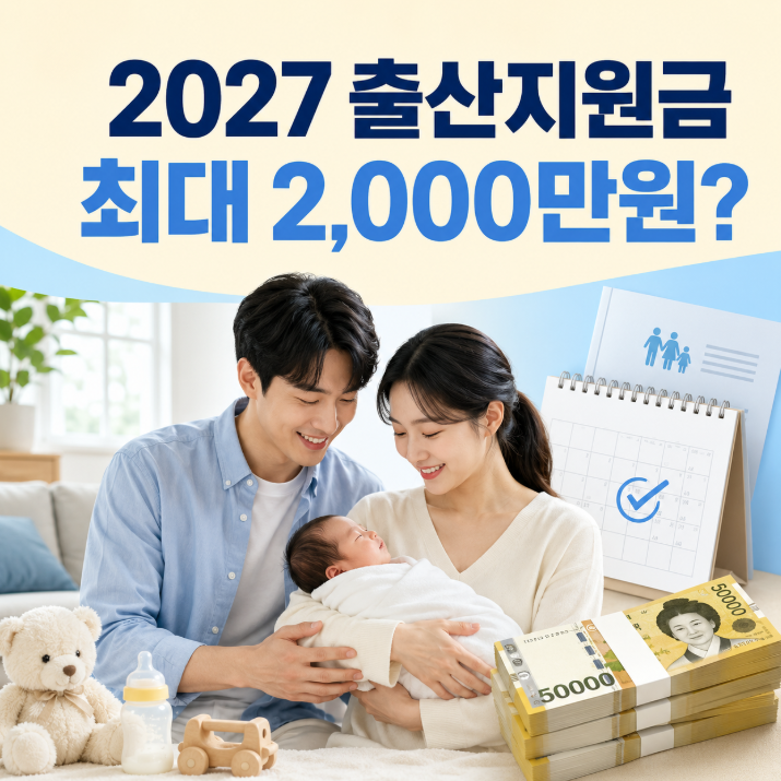 2027년 출산지원금 최대 2000만원 나도 해당될까? 우대지역과 출생일 조건 정리