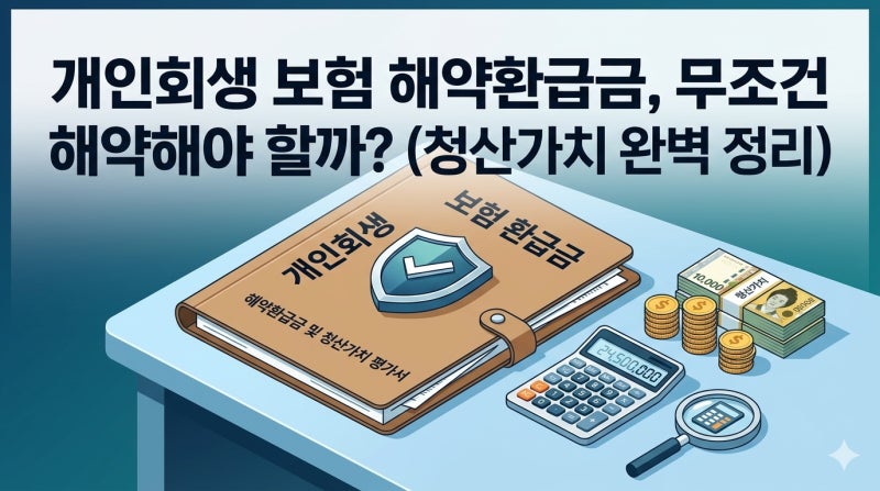 개인회생 보험 해약환급금, 무조건 해약해야 할까? 청산가치에 얼마나 반영되는지 완벽 정리