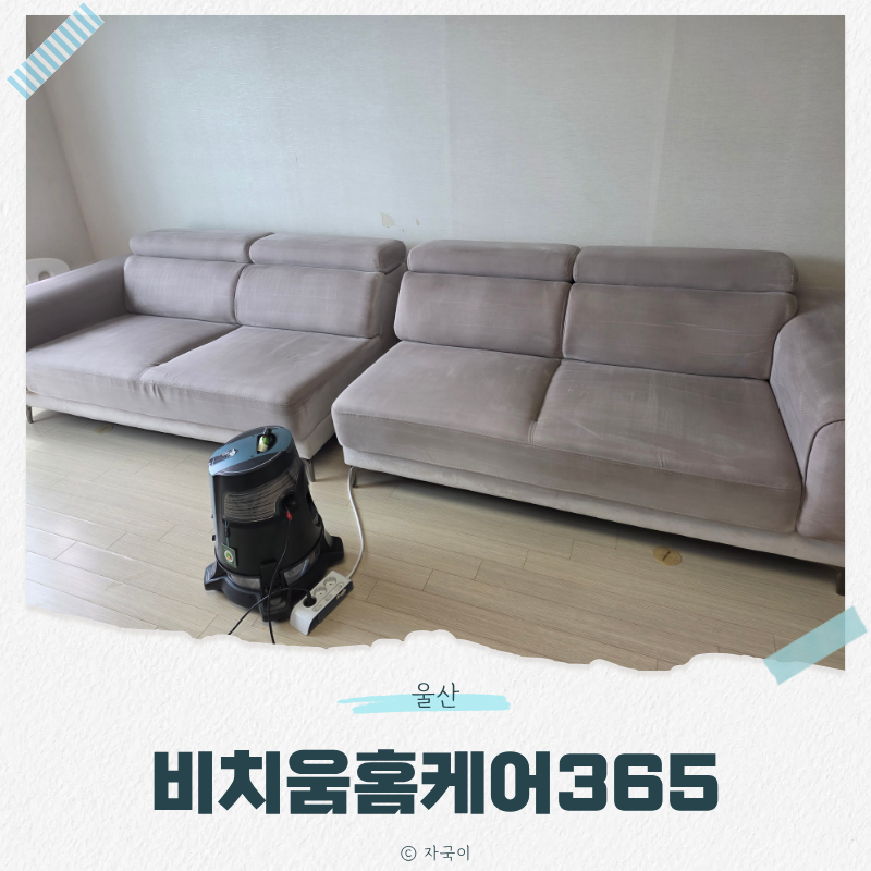 울산패브릭소파청소 8단계 홈케어 전후 확실했던 비치움홈케어365