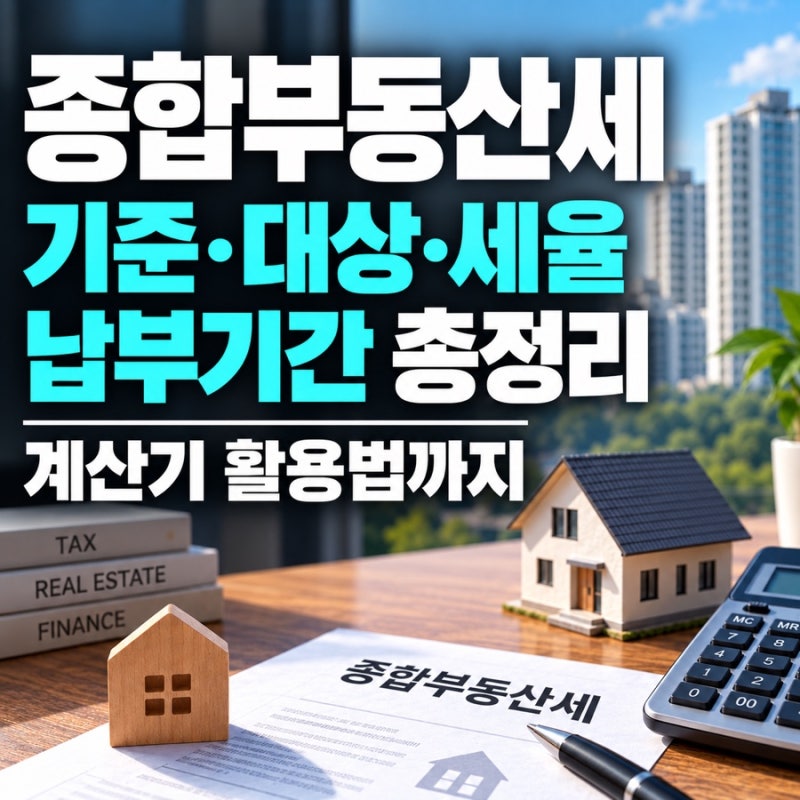 종합부동산세 기준·대상·세율·납부기간 총정리｜계산기 활용법까지