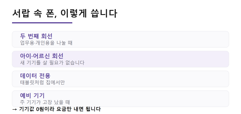 알뜰폰공기계로 서랍 속 폰 다시 쓰는 법